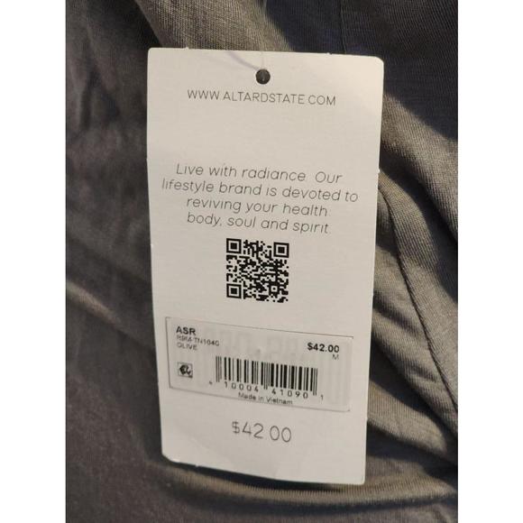 ♦️SOLD♦️ - Rebody - Gray Sleeveless Back Twist Top - Stone Olive - Size M - NWT - Picture 8 of 10